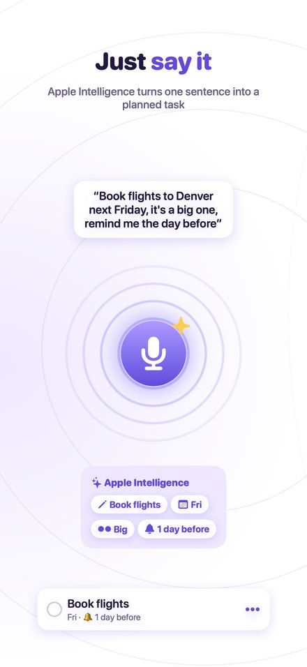 TaskXP screenshot: voice